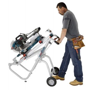 Bosch Portable Gravity Rise Wheeled Miter Saw Stand T4B 4